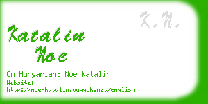 katalin noe business card